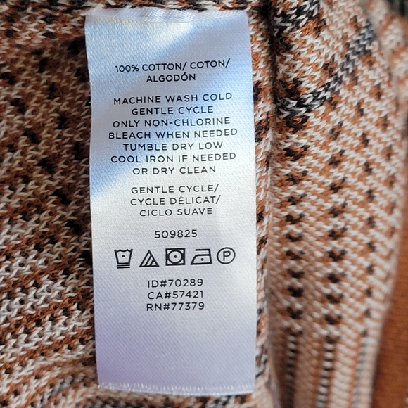 Beauty Ann Taylor Size Small Houndstooth Black & Chocolate Color Women's Sweater - Picture 4 of 9